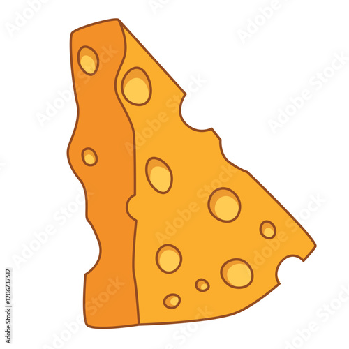 Slice of Cheese Illustration