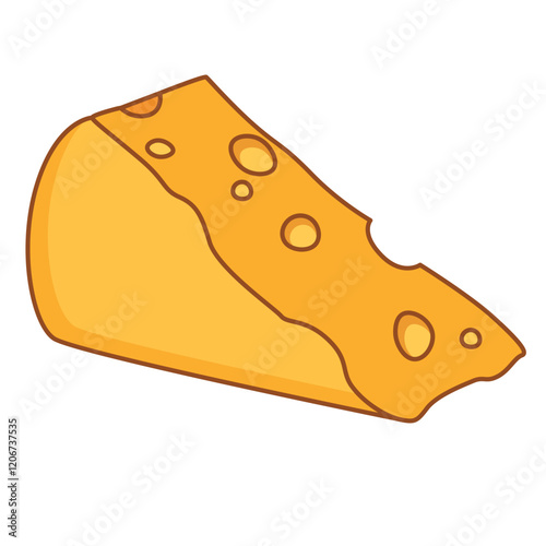 Slice of Cheese Illustration