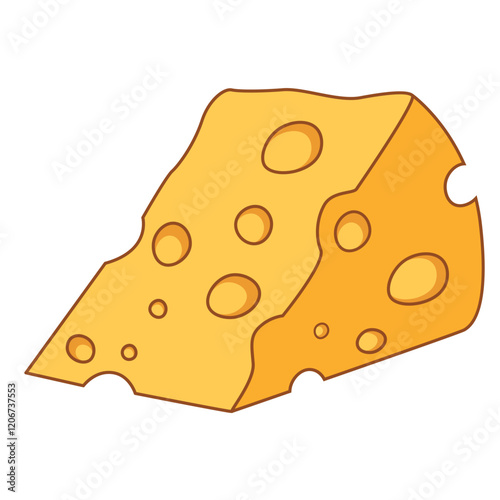 Slice of Cheese Illustration