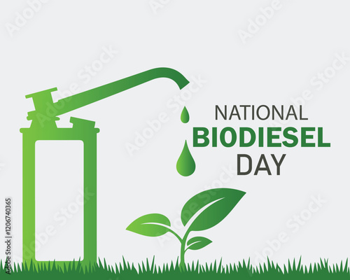 National biodiesel day background template. Holiday concept. background, banner, placard, card, and poster design template with text inscription and standard color. vector illustration.