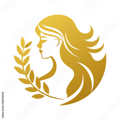 Golden beauty logo design