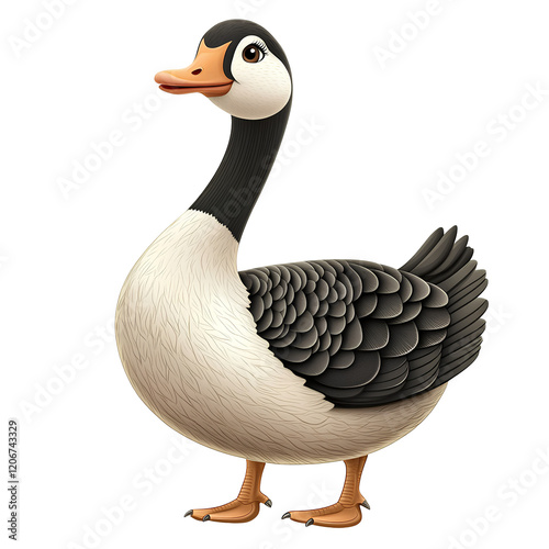 goose, a beautiful goose, beautiful goose bird, goose bird on transparent