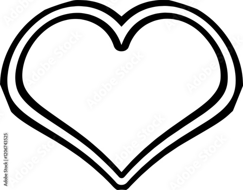 심플한 하트 모양의 대칭형 디자인