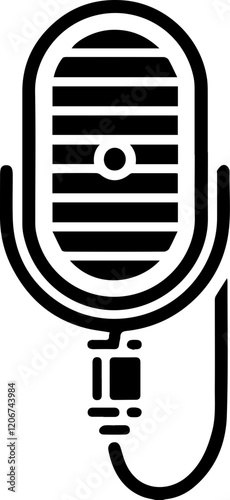 마이크를 묘사한 오디오 장비 아이콘