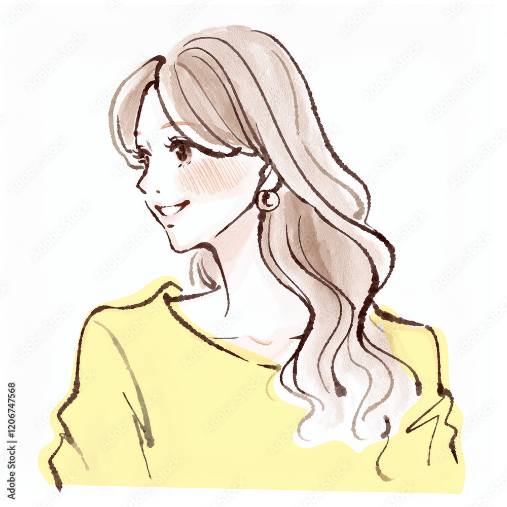 女性・女の子のイラスト素材 女性・女の子のイラスト素材