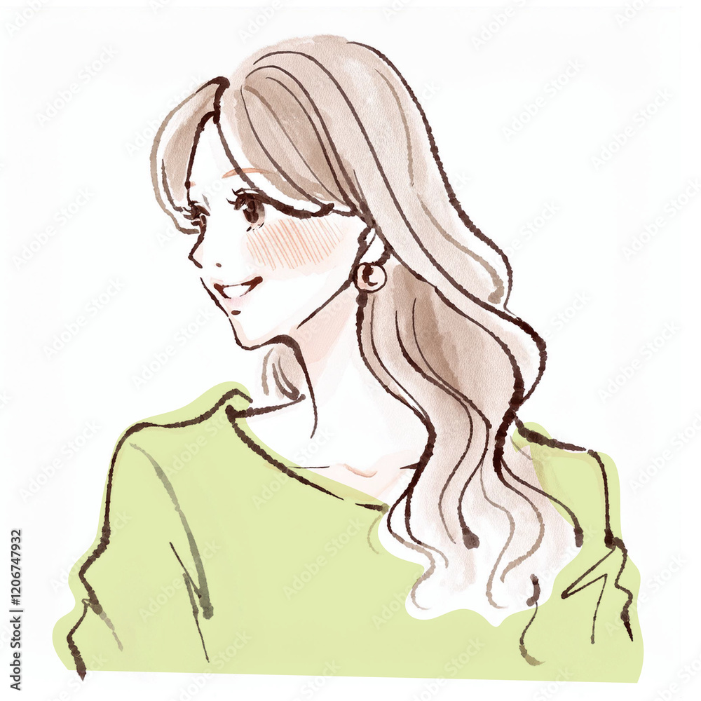 女性・女の子のイラスト素材 女性・女の子のイラスト素材