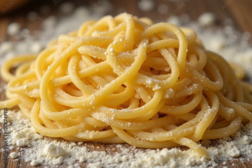Fresh Homemade Pasta Lightly Dusted With Flour Fresh Homemade Pasta Lightly Dusted With Flour