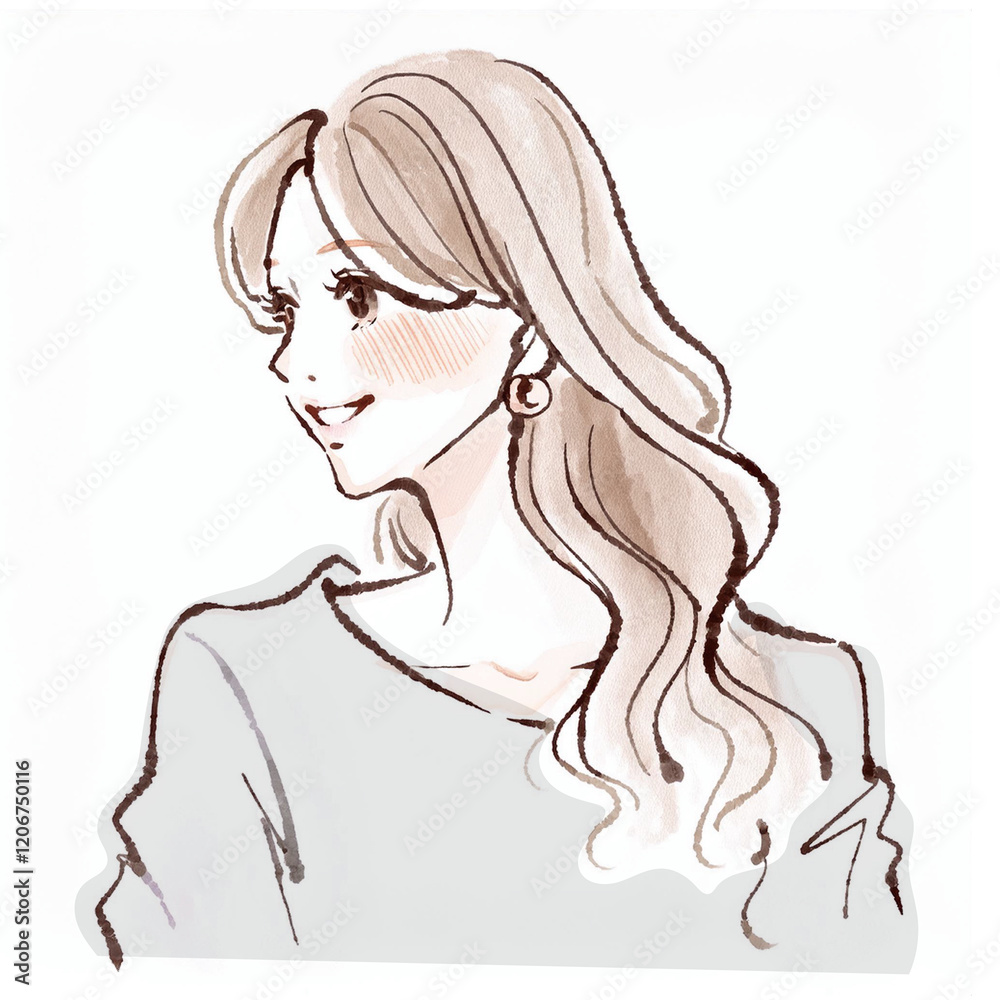 女性・女の子のイラスト素材 女性・女の子のイラスト素材
