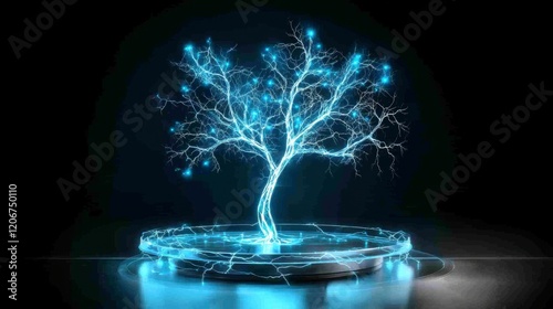 Wallpaper Mural Electric Tree of Life on Futuristic Platform. Torontodigital.ca