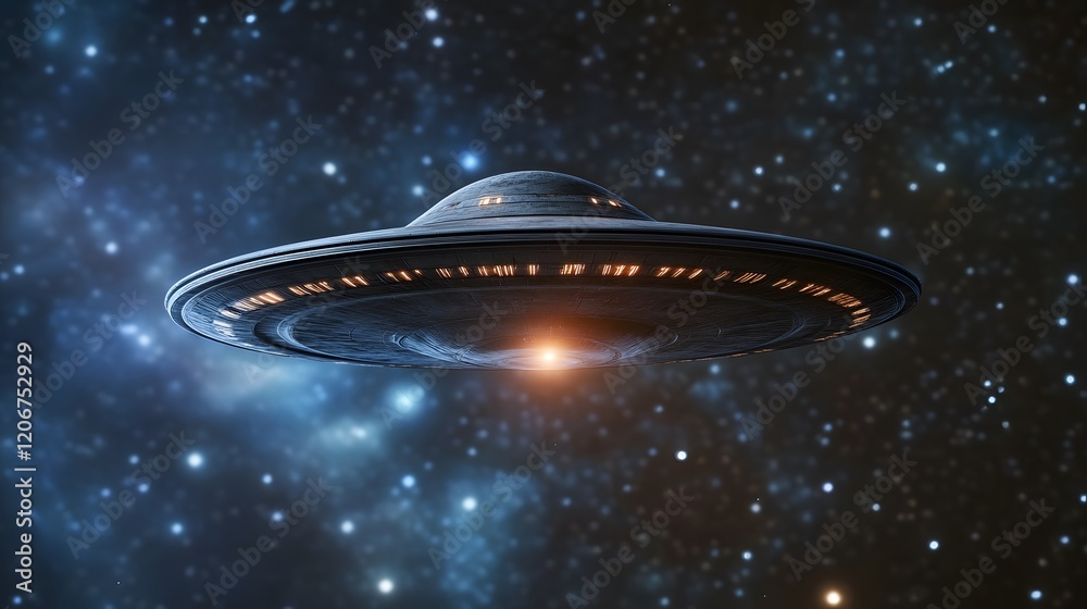 Unidentified Flying Object Soaring Through Space Unidentified Flying Object Soaring Through Space