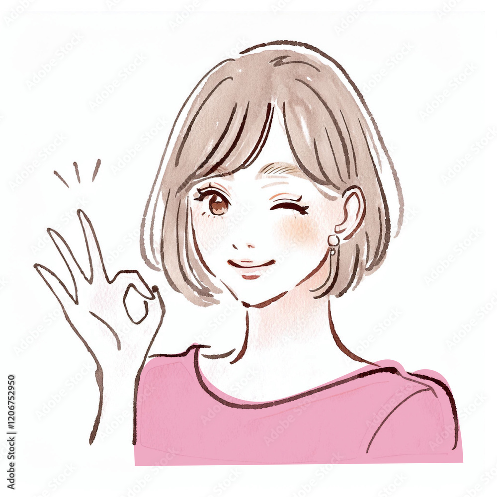 女性・女の子のイラスト素材 女性・女の子のイラスト素材