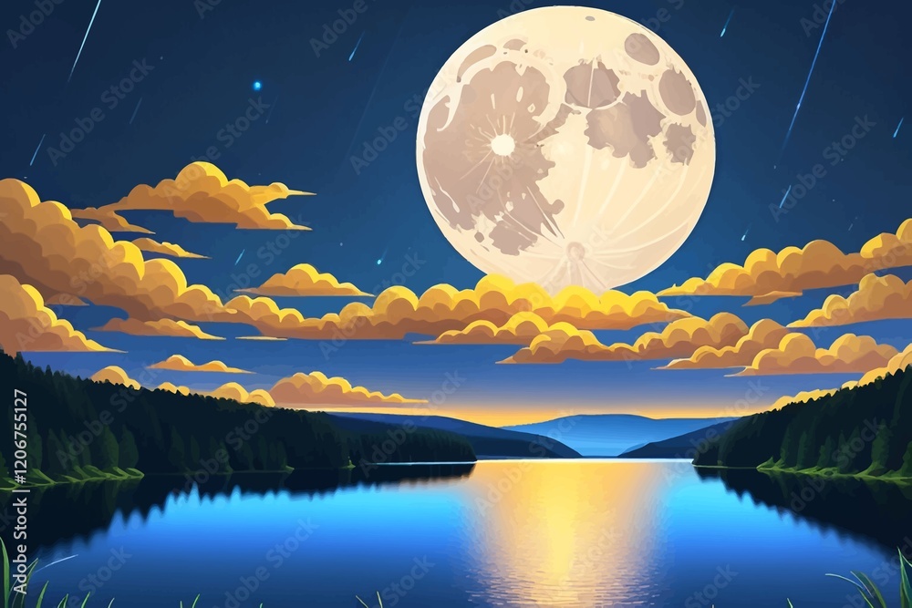 Beautiful and Peaceful Nature Scenery Illustration Landscape Countryside Tranquil Vibrant and Colorful Beautiful and Peaceful Nature Scenery Illustration Landscape Countryside Tranquil Vibrant and Colorful