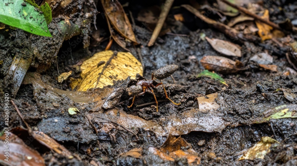 Close-up of a Leafcutter Ant in its Natural Habitat Close-up of a Leafcutter Ant in its Natural Habitat