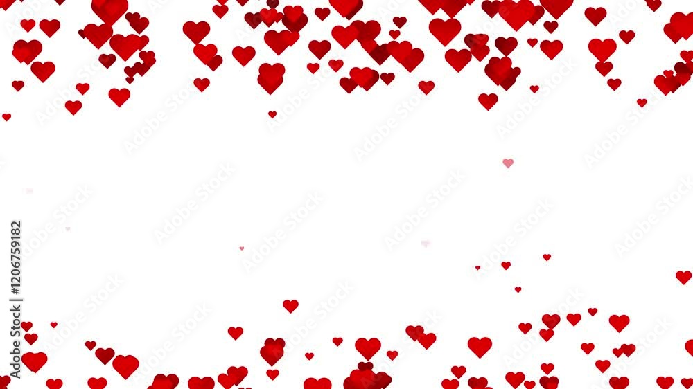 Red hearts motion on white bacckground loop copy space animation. Concept Valentine's day animation.
Red hearts motion on white bacckground loop copy space animation. Concept Valentine's day animation.