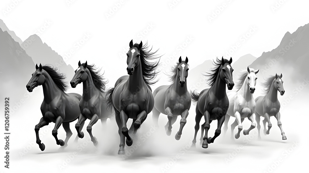 Obraz premium Running Horses