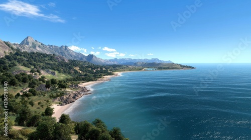 Wallpaper Mural Scenic Coastal Mountain View Torontodigital.ca