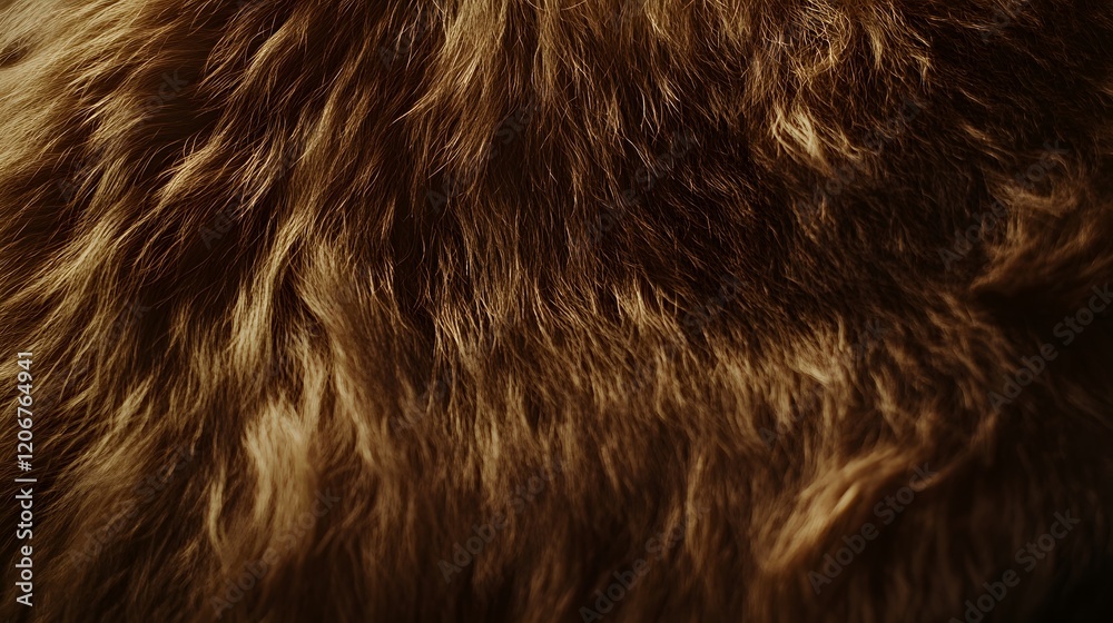 Naklejka premium Rich Brown Fur Texture Background Image
