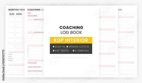 Coaching Log Book Template, Organiser Schedule Dairy, Life Coaching Session Appointment Planner, Guide Organizer