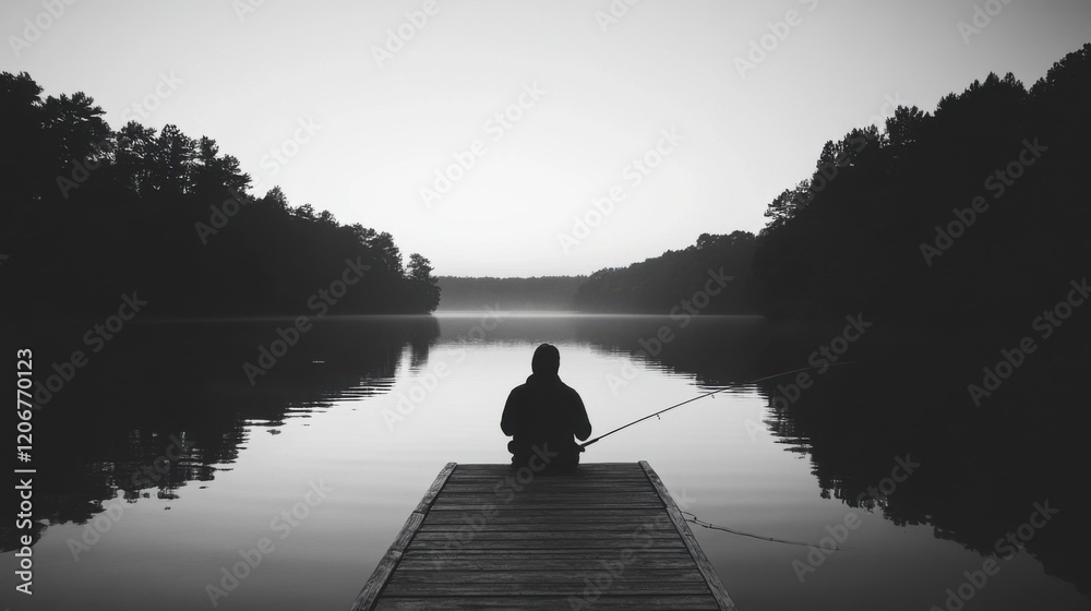 silhouette of a person fishing silhouette of a person fishing
