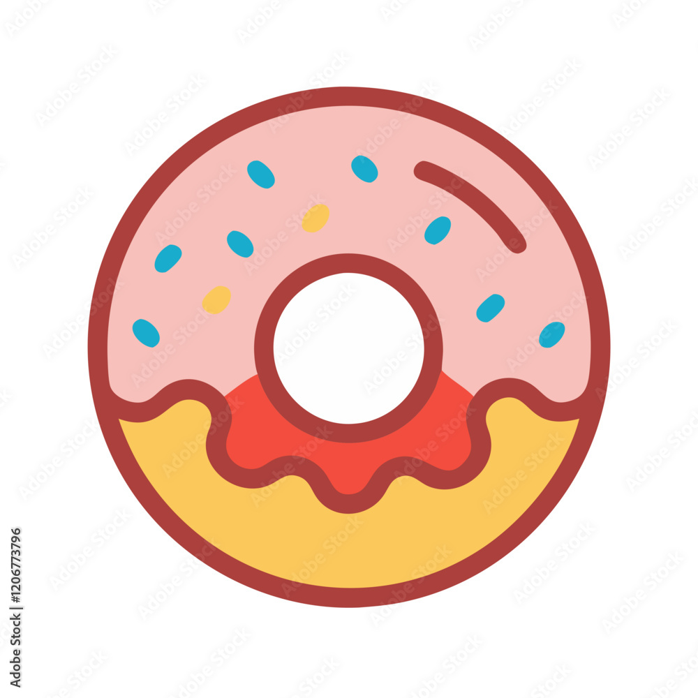 Fototapeta premium glazed donut icon design