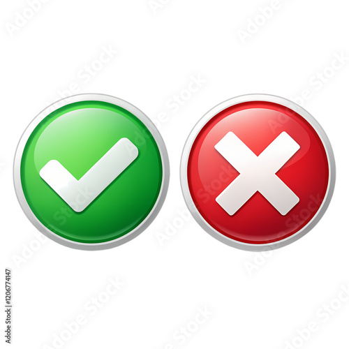 Simple Checkmark and Cross Mark Icons: Clean, Minimalist Design for UI/UX no yes true false x mark   photo