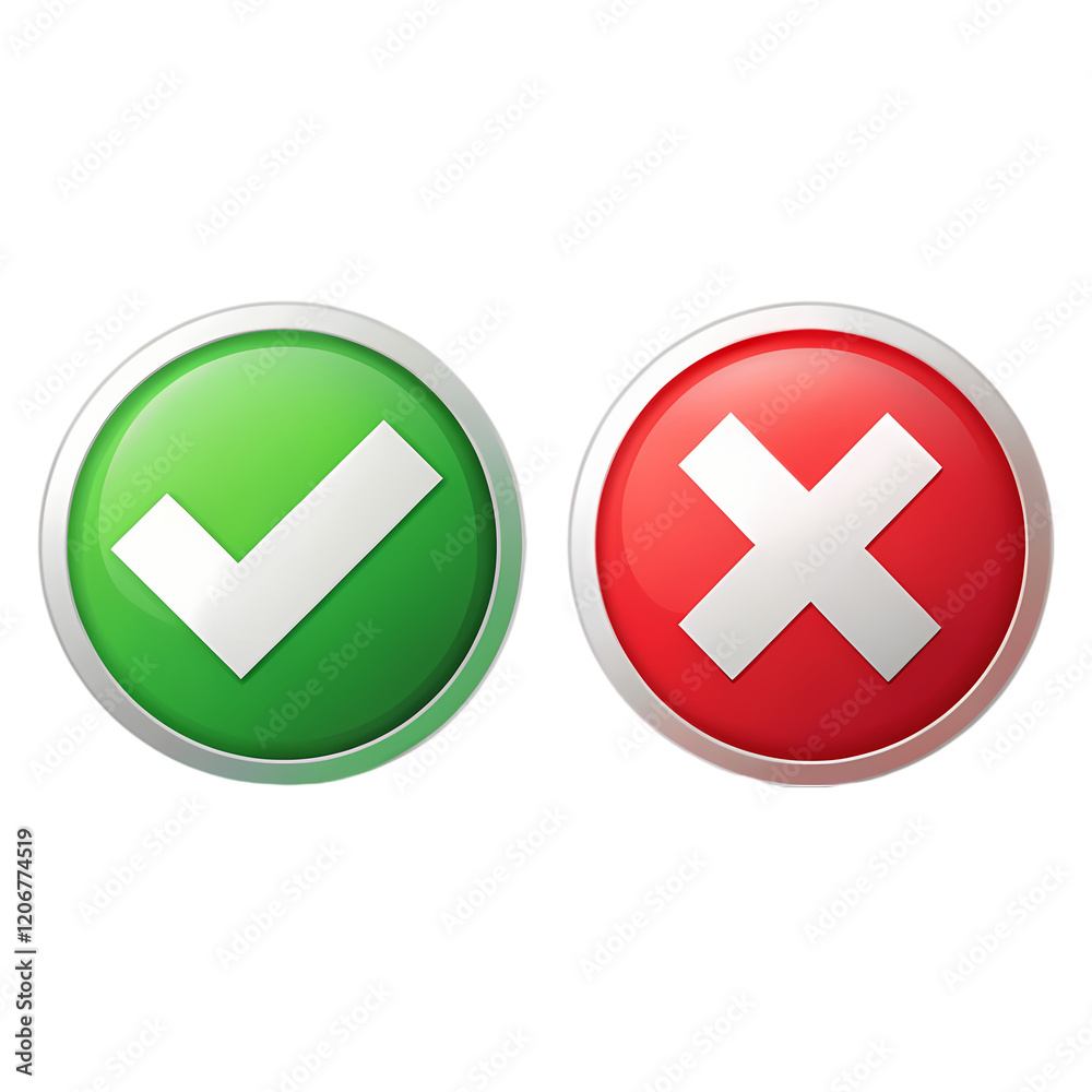 Simple Checkmark and Cross Mark Icons: Clean, Modern UI Design Elements for Websites and Apps ux no Simple Checkmark and Cross Mark Icons: Clean, Modern UI Design Elements for Websites and Apps ux no