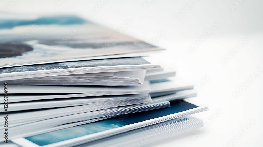 Stack of old magazines close-up. Selective focus. Shallow depth of field Stack of old magazines close-up. Selective focus. Shallow depth of field