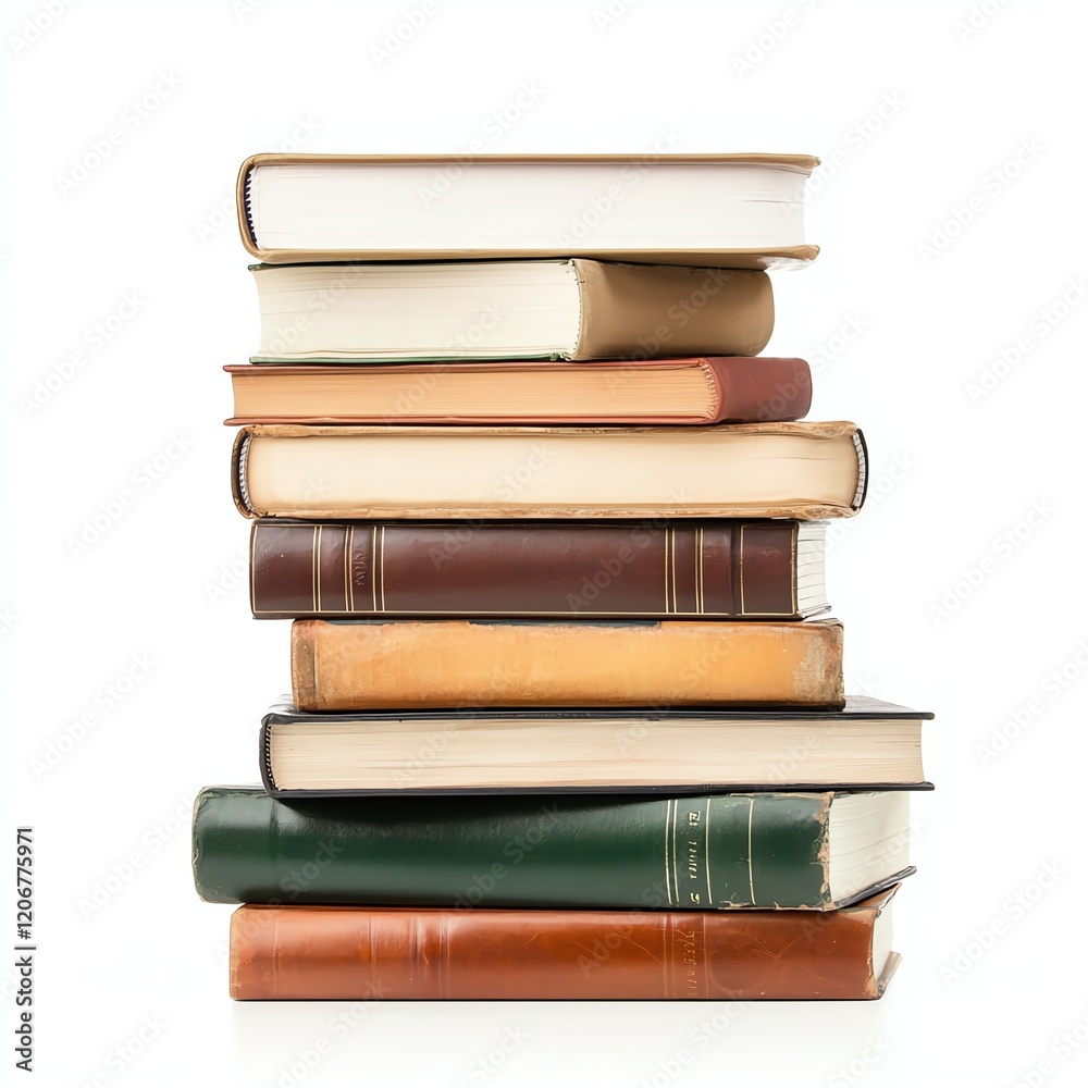 A neatly stacked collection of various books, showcasing different colors and textures, symbolizing knowledge and learning. A neatly stacked collection of various books, showcasing different colors and textures, symbolizing knowledge and learning.