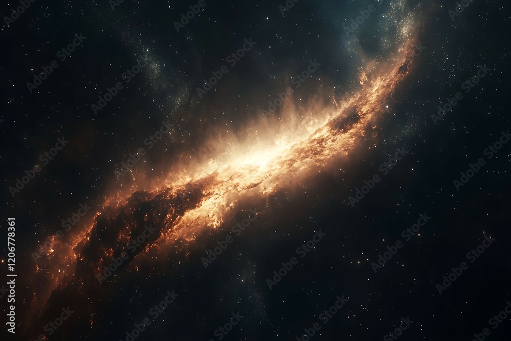 Obraz premium Stars and galaxies in outer space showing the beauty of space exploration