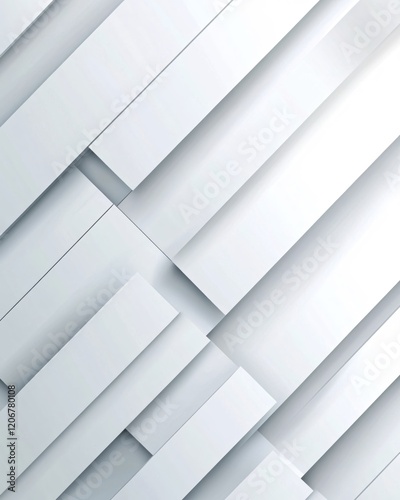 Abstract White Geometric Pattern Modern Minimalist Design Background