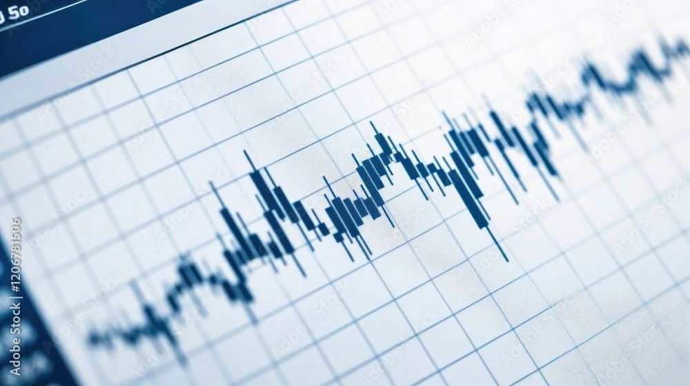 The image displays a close-up of a financial graph with fluctuating lines, indicating market trends or data analysis. The image displays a close-up of a financial graph with fluctuating lines, indicating market trends or data analysis.