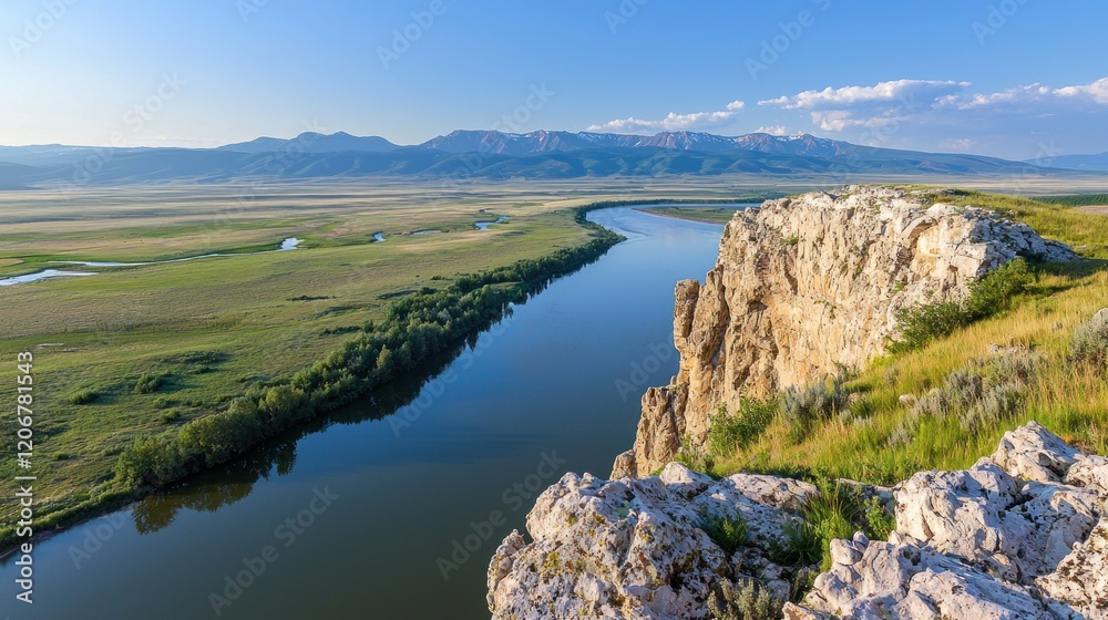 Obraz premium River Valley Panorama