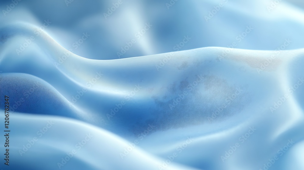 Obraz premium Abstract Blue Fabric Draped Softly Waves Texture