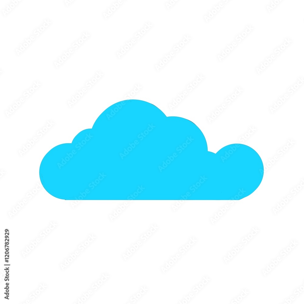 Blue cloud on a white background. Illustration on the theme of weather. Natural atmospheric phenomena. Blue cloud on a white background. Illustration on the theme of weather. Natural atmospheric phenomena.