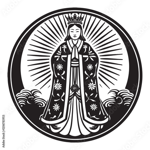 vector Amaterasu Japanese Mythology