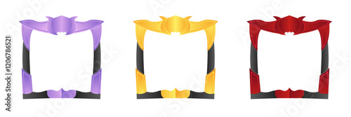 complete game avatar frame with shogun or samurai theme and three colors for in-game materials and profile frame