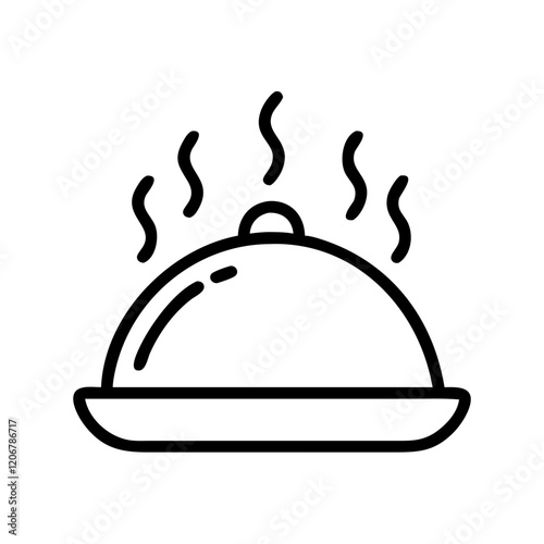 hot food platter icon design