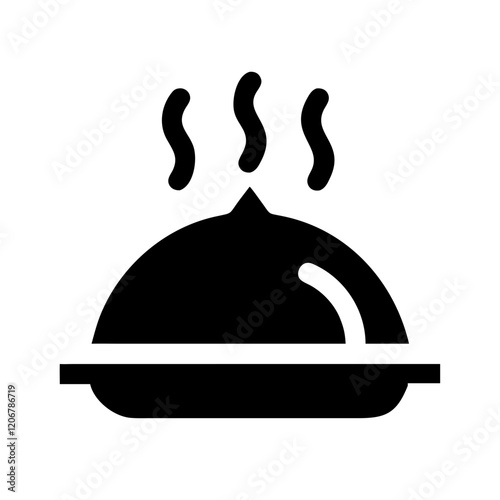 hot food platter icon design