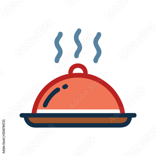 hot food platter icon design