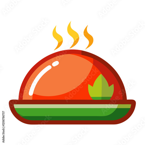 hot food platter icon design