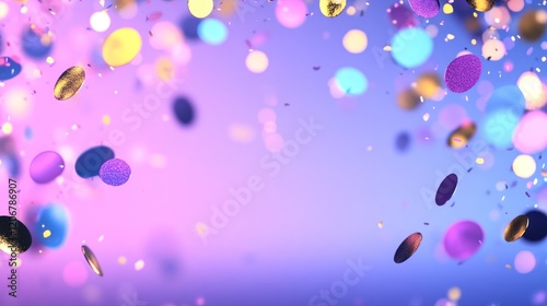 Joyful Confetti Square: Festive Frame for Abstract Celebrations