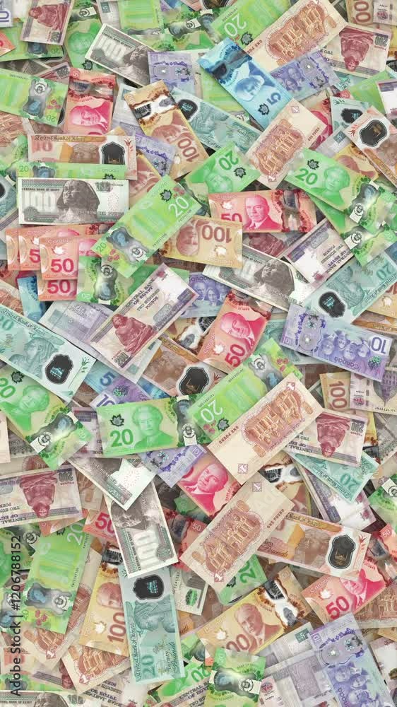 Canadian Dollar to Egyptian Pound Loopable Background
