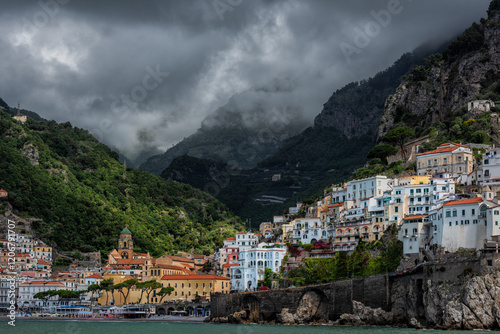 The picturesque Italian town of Amalfi in the province of Campania