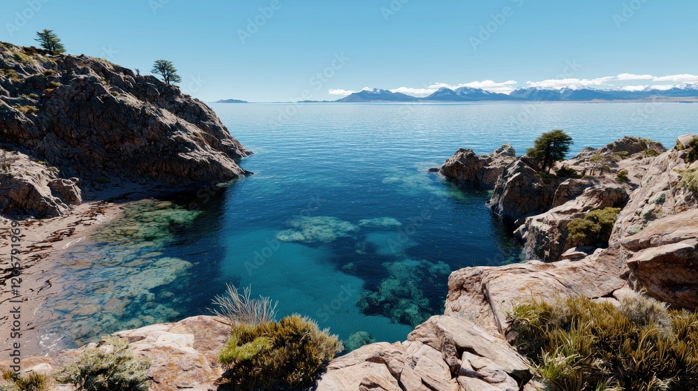 Secluded Cove with Clear Blue Water Secluded Cove with Clear Blue Water