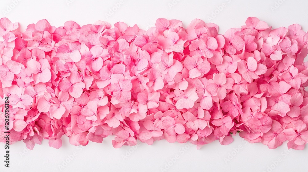 Obraz premium Delicate Pink Flower Petals Beautiful Flat Lay Arrangement for Floral Backgrounds