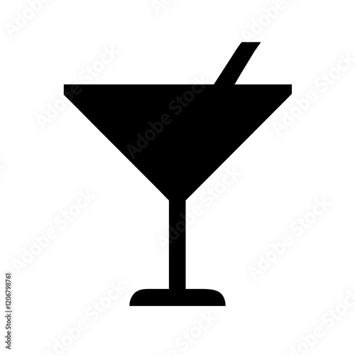 martini glass icon design