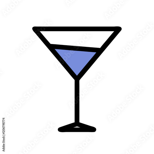 martini glass icon design