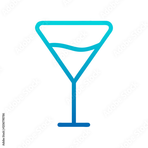 martini glass icon design