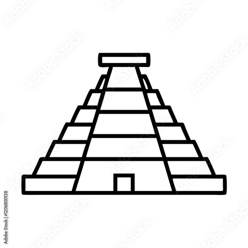 mayan pyramid icon design