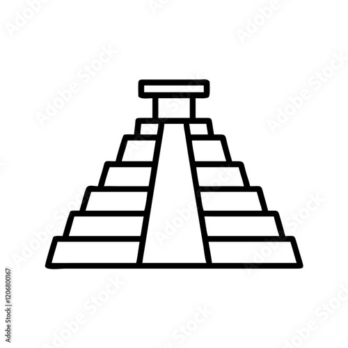 mayan pyramid icon design